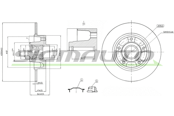 Disque de frein SIGMAUTO DBB732S