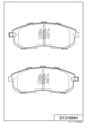 Kit de plaquettes de frein, frein à disque MK Kashiyama D1316MH
