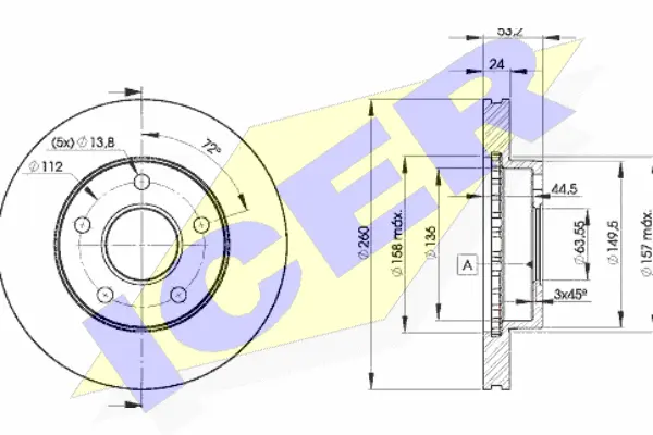 Disque de frein ICER 78BD8109-2