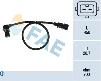 Capteur d'angle, vilebrequin FAE 79012