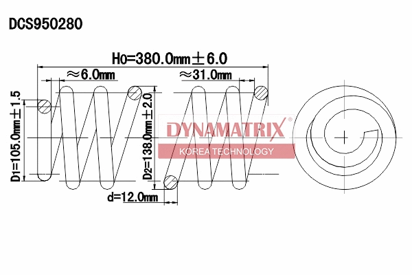 Ressort de suspension DYNAMATRIX DCS950280