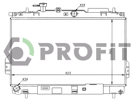 Radiateur, refroidissement du moteur PROFIT PR 1806A4