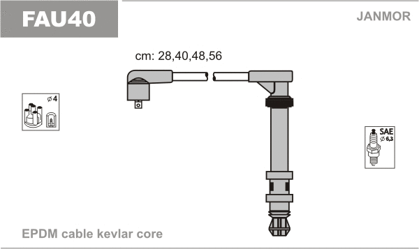 Kit de câbles d'allumage JANMOR FAU40