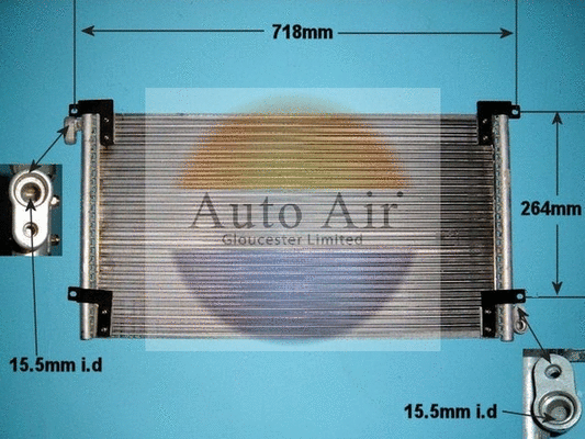 Condenseur, climatisation AUTO AIR GLOUCESTER 16-1165