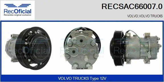 Compresseur, climatisation RECOFICIAL RECSAC66007.0