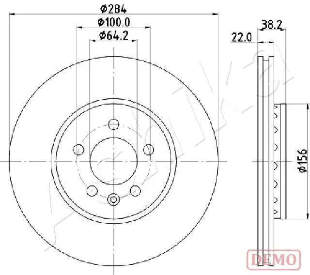Disque de frein ASHIKA 60-04-442C
