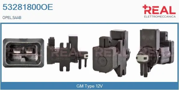 Transmetteur de pression, contrôle des gaz d'échappement REAL 53281800OE