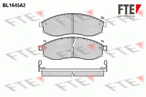 Kit de plaquettes de frein, frein à disque FTE 9010266