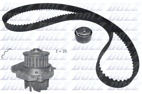 Pompe à eau + kit de courroie crantée DOLZ KD161