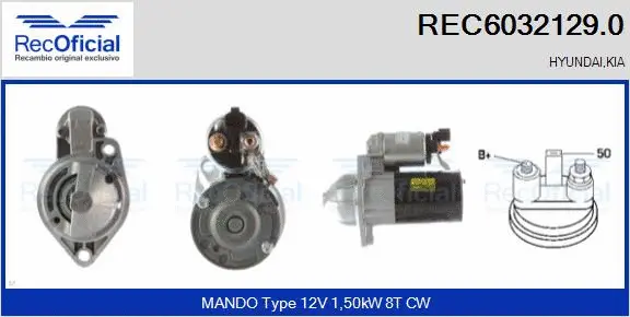 Démarreur RECOFICIAL REC6032129.0