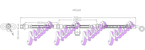 Flexible de frein KAWE H5168