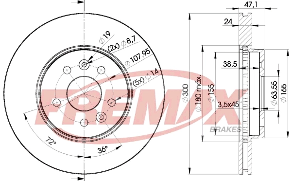 Disque de frein FREMAX BD-6767
