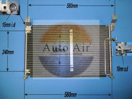 Condenseur, climatisation AUTO AIR GLOUCESTER 16-1309