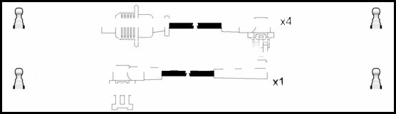 Kit de câbles d'allumage LEMARK HOES615