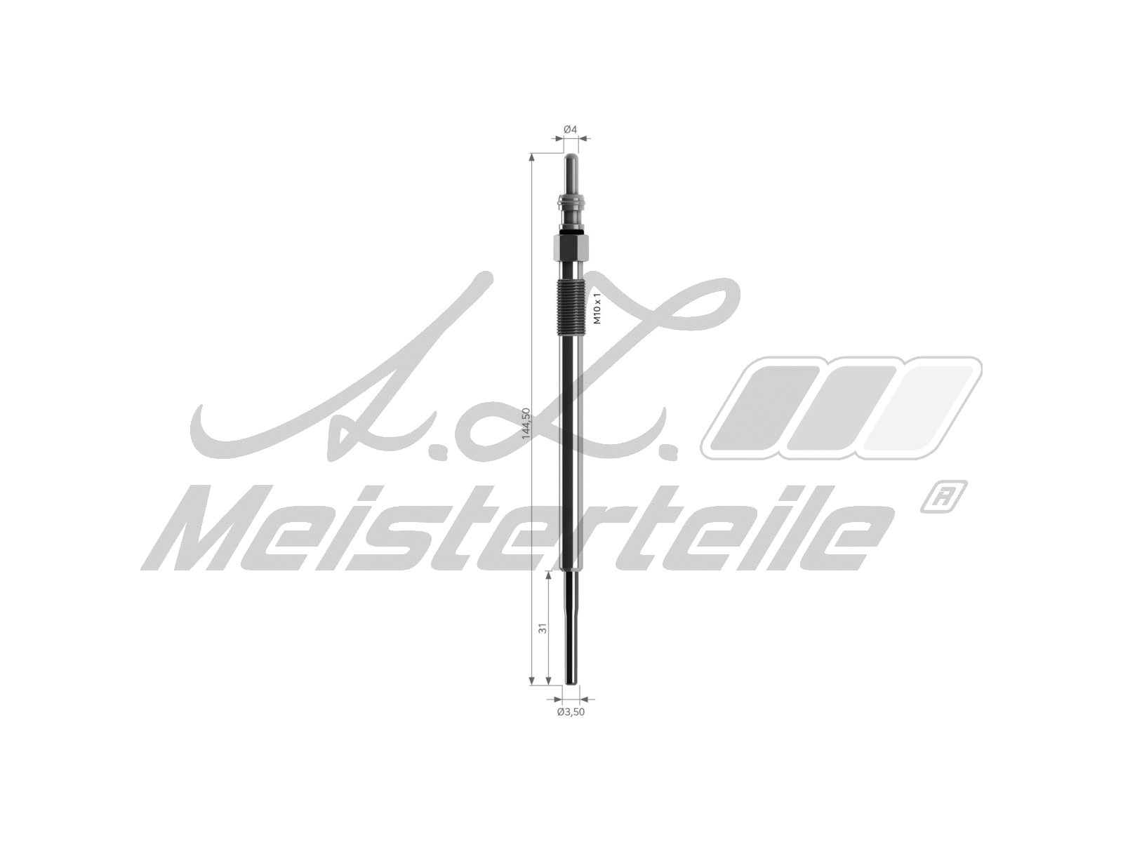 Bougie de préchauffage A.Z. Meisterteile AZMT-49-040-1054