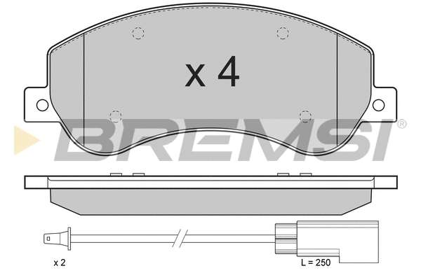 Kit de plaquettes de frein, frein à disque BREMSI BP3274