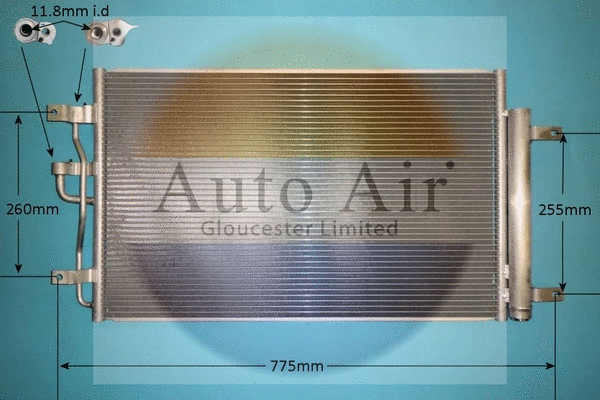 Condenseur, climatisation AUTO AIR GLOUCESTER 16-0054