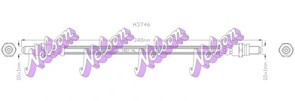 Flexible de frein KAWE H3746