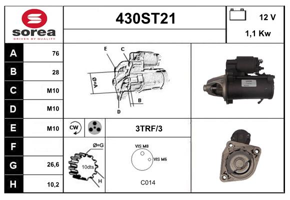 Démarreur STARTCAR 430ST21