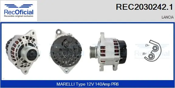 Alternateur RECOFICIAL REC2030242.1