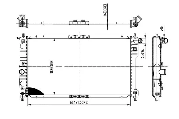 Radiateur, refroidissement du moteur ORDONEZ 2066028