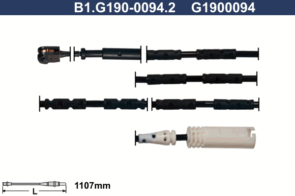 Contact d'avertissement, usure des plaquettes de frein GALFER B1.G190-0094.2