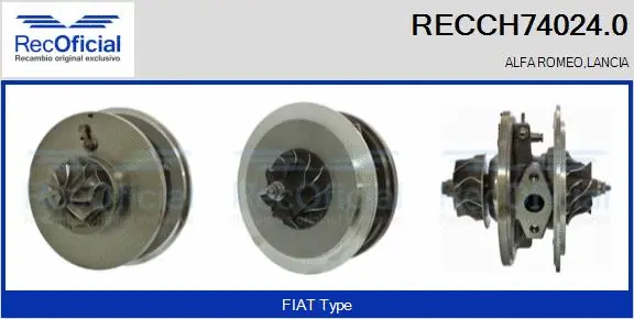 Groupe carter, turbocompresseur RECOFICIAL RECCH74024.0