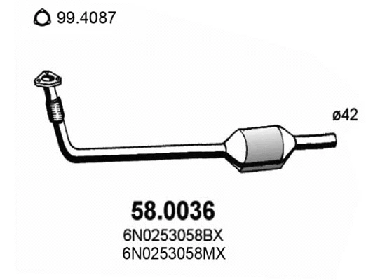 Catalyseur ASSO 58.0036