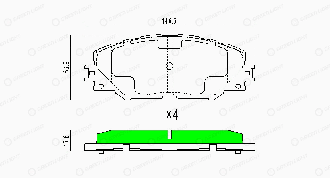 Kit de plaquettes de frein, frein à disque Automotive Adriado GLBP0230