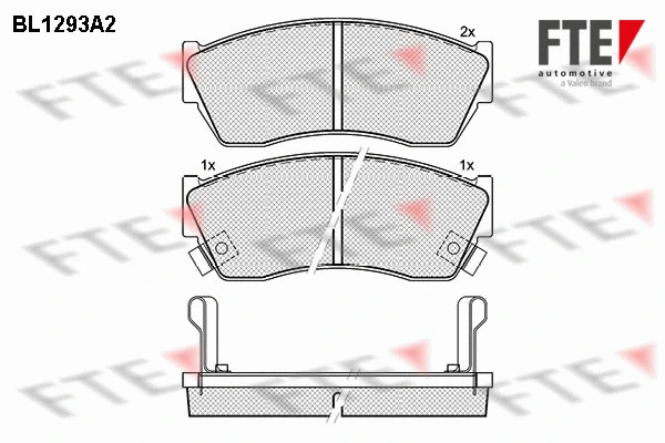 Kit de plaquettes de frein, frein à disque FTE 9010095
