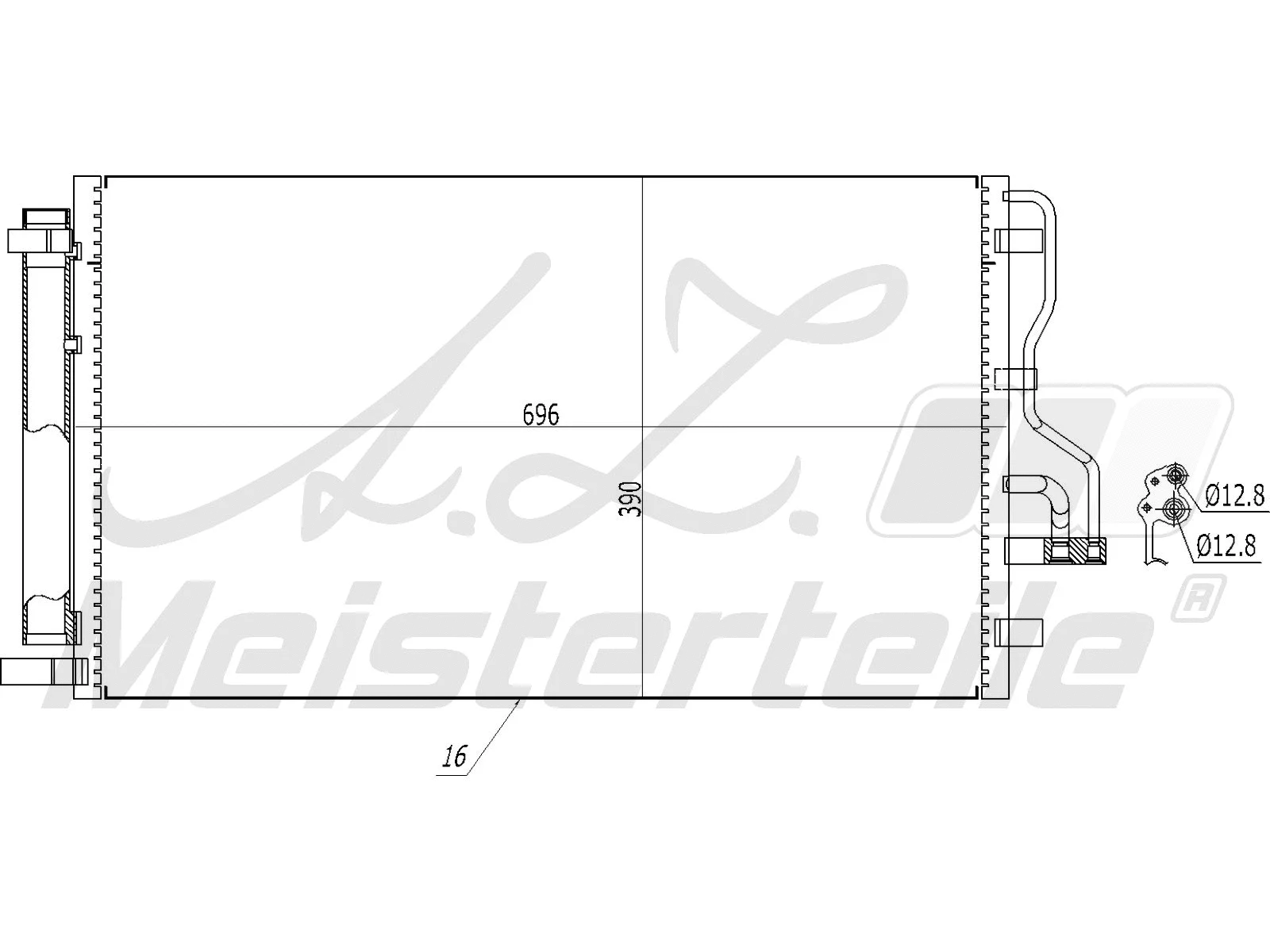 Condenseur, climatisation A.Z. Meisterteile AZMT-45-030-1162