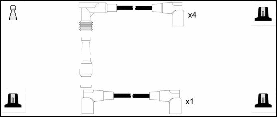 Kit de câbles d'allumage LEMARK HOES865