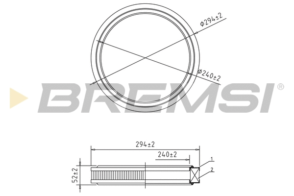 Filtre à air BREMSI FA1372