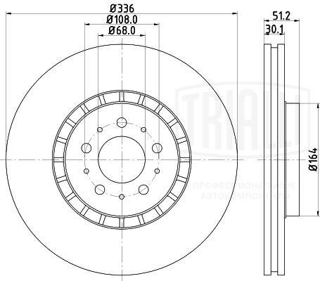 Disque de frein TRIALLI DF 106113