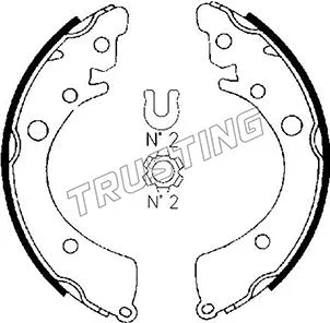 Jeu de mâchoires de frein TRUSTING 044.006