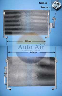 Condenseur, climatisation AUTO AIR GLOUCESTER 16-1220