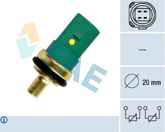 Sonde, température du liquide de refroidissement FAE 33783