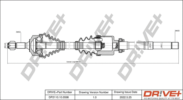 Arbre de transmission Dr!ve+ DP2110.10.0598