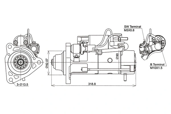 Démarreur KUTNAK AUTOMOTIVE 723245/M
