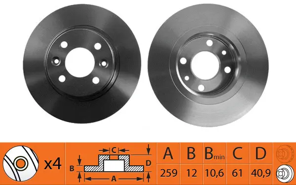 Disque de frein SB BR43111