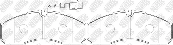 Kit de plaquettes de frein, frein à disque NiBK PN0072W