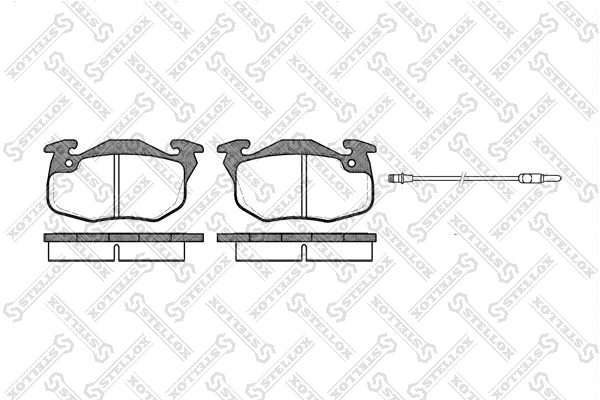 Kit de plaquettes de frein, frein à disque STELLOX 203 002-SX