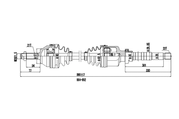Arbre de transmission DYNAMATRIX DDS210017