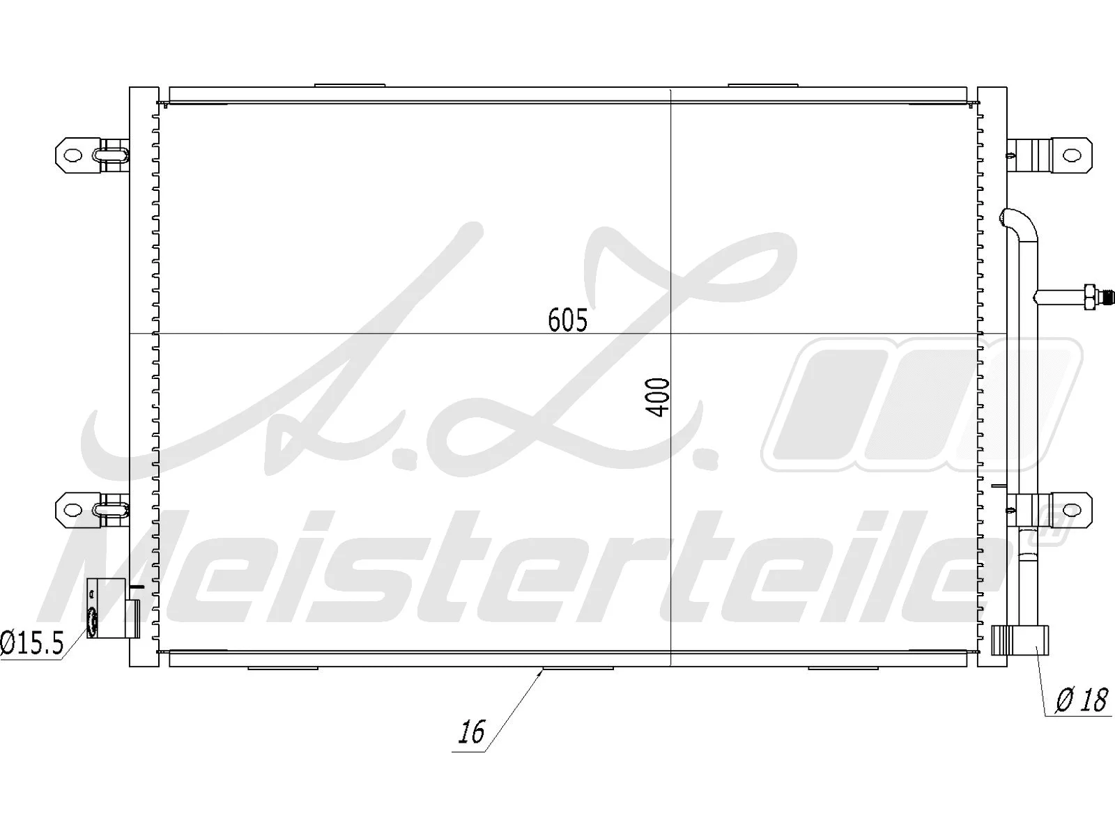Condenseur, climatisation A.Z. Meisterteile AZMT-45-030-1066
