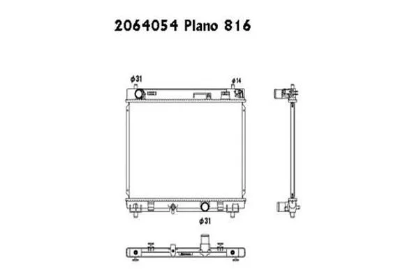 Radiateur, refroidissement du moteur ORDONEZ 2064054