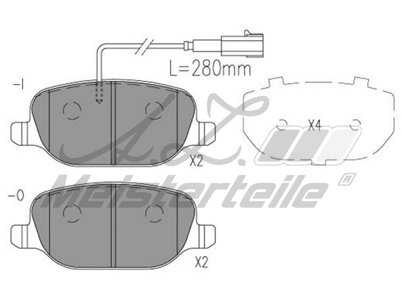 Kit de plaquettes de frein, frein à disque A.Z. Meisterteile AZMT-44-022-1842