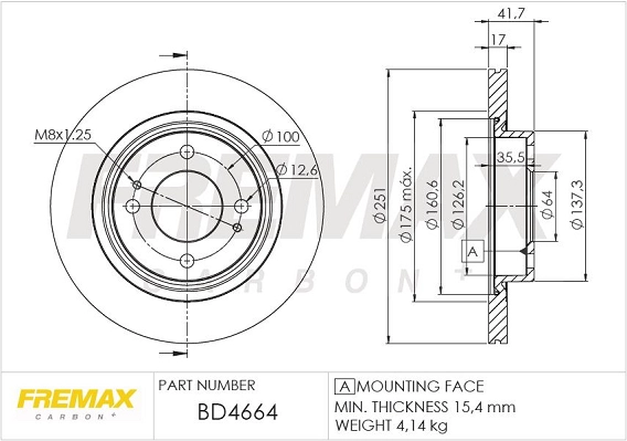 Disque de frein FREMAX BD-4664
