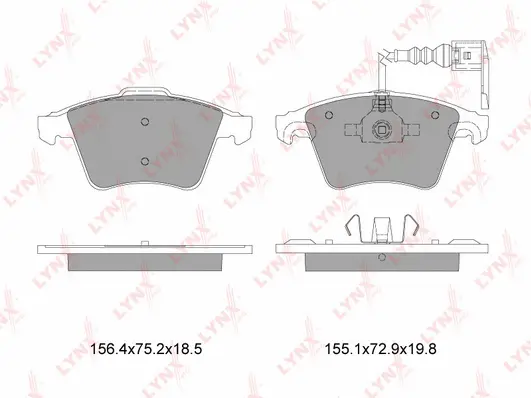 Kit de plaquettes de frein, frein à disque LYNXAUTO BD-8001