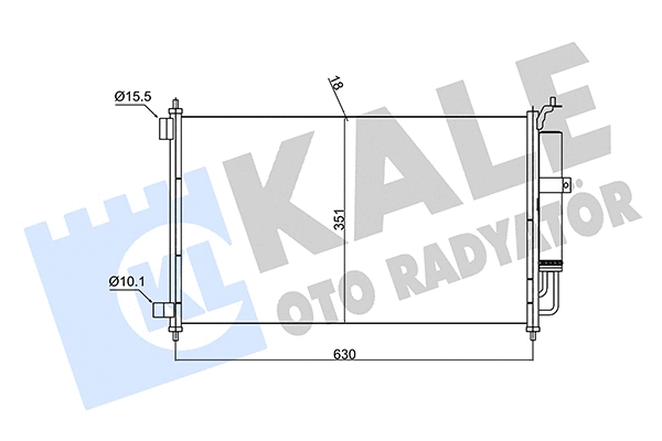 Condenseur, climatisation KALE OTO RADYATÖR 382520