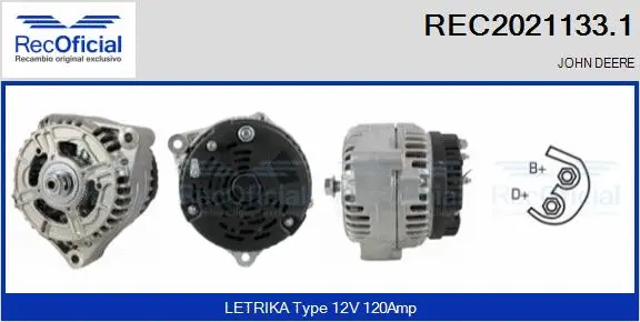 Alternateur RECOFICIAL REC2021133.1